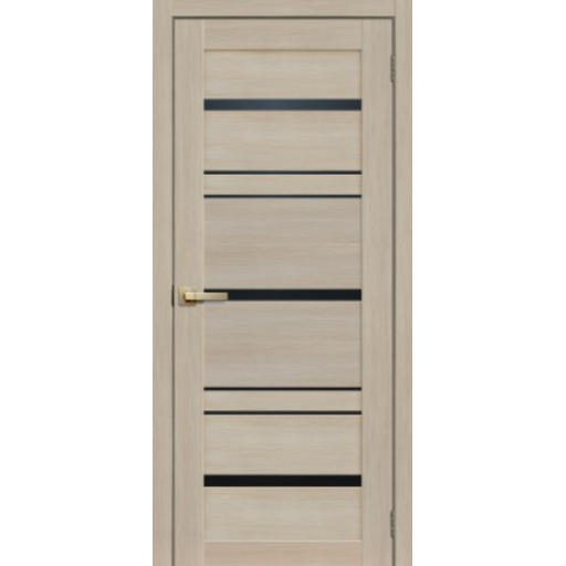 Дверь межкомнатная ламинированная Сибирь Профиль Lite doors L13 Ясень, стекло черное